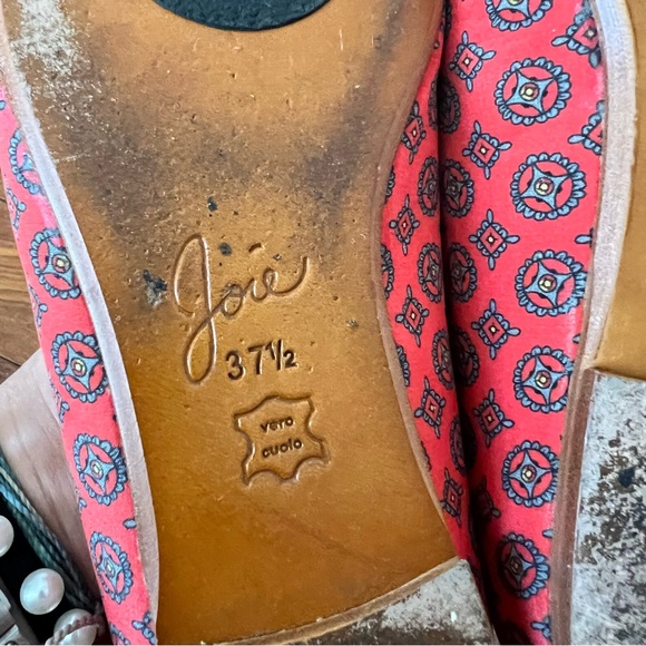Joie Daydreaming Print Red / Orange Loafers Size 37.5 - Picture 6 of 9